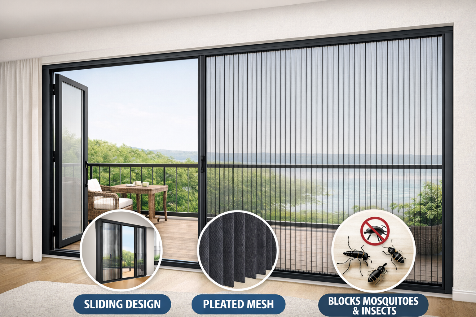 Pleated Mosquito Net